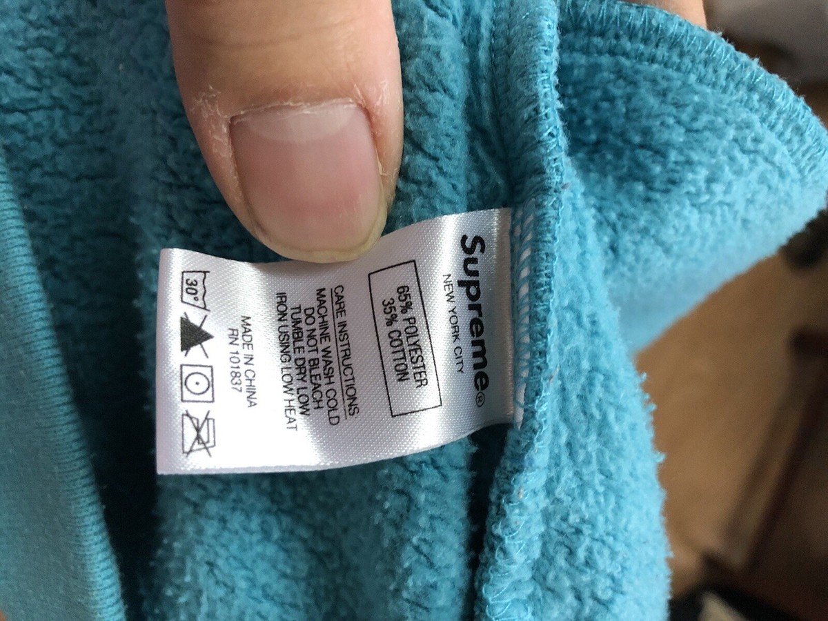 SS21 Supreme Laser Cut S Logo hooded sweatshirt size L large cyan