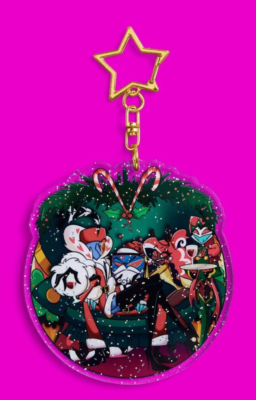 Vivziepop Hazbin Hotel Official Holiday Acrylic Keychain Vox