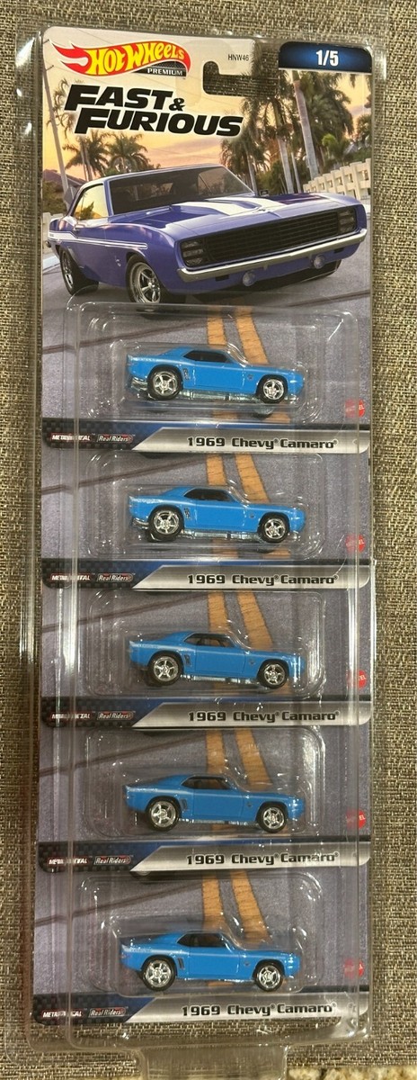 Hot Wheels Premium Fast & Furious 1969 Chevy Camaro , Lot of 5