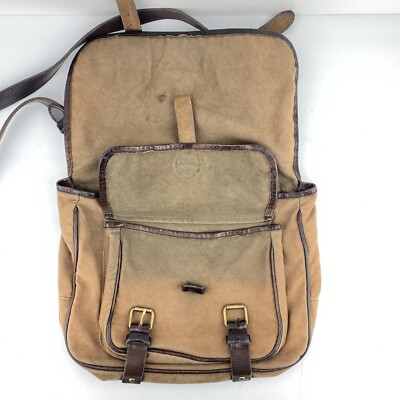 VTG Rugby Polo Ralph Lauren Canvas Leather Shoulder Messenger Bag