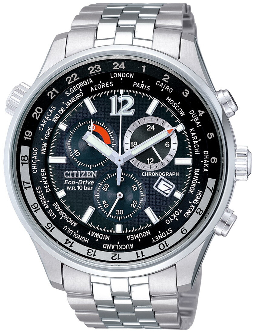Citizen Eco-Drive Sapphire Chronograph World Time Men's Watch