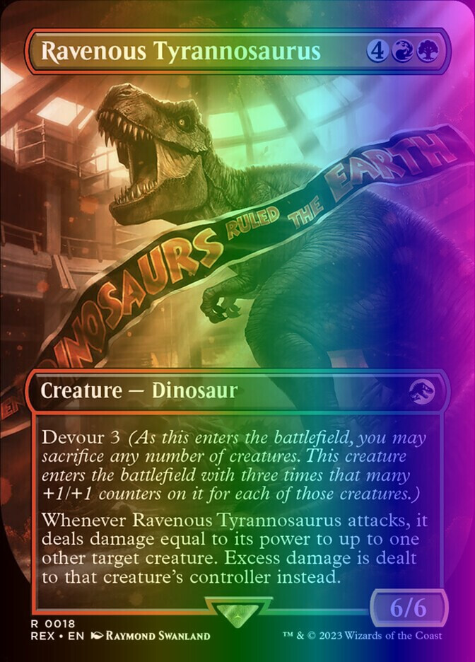 MTG Ravenous Tyrannosaurus (18/48) Jurassic World Collection LP
