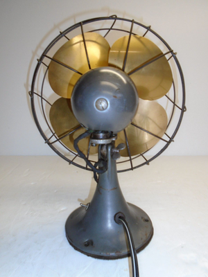 実働】戦前モデルEMERSON 6250-D10インチ真鍮4枚羽ファン