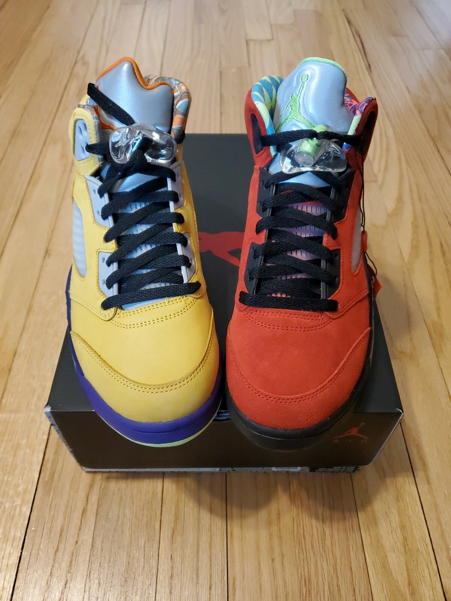 Nike Air Jordan 5 Retro WHAT THE RED AND YELLOW CZ5725-700 | eBay