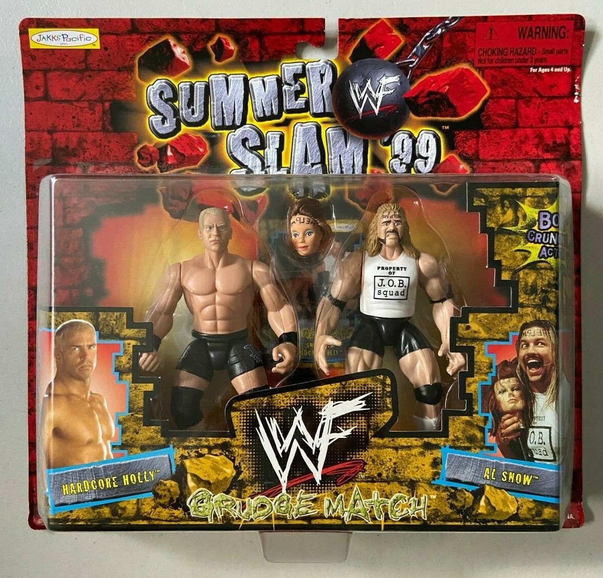 WWF Summerslam 99 HARDCORE HOLLY vs AL SNOW Wrestling Figures 2
