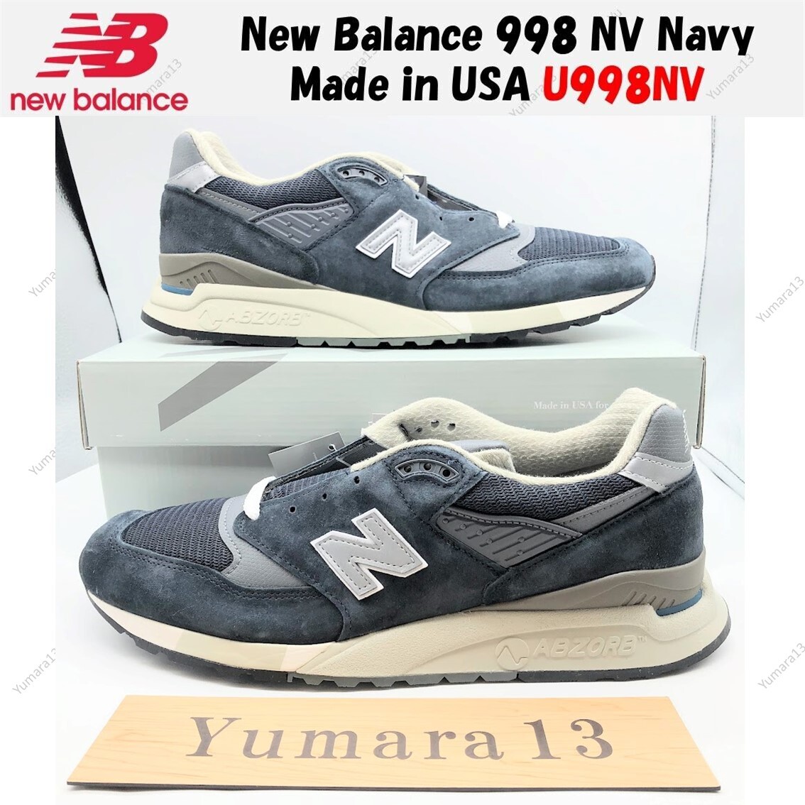 New Balance 998 NV Navy Made in USA U998NV Men's Size | eBay