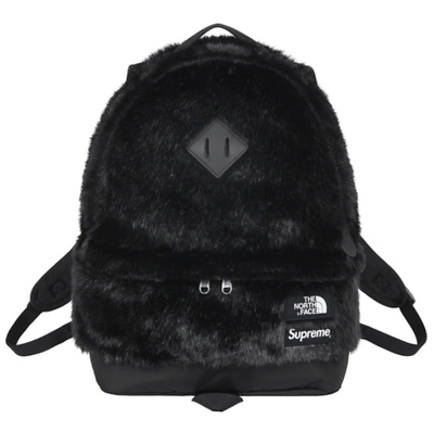New Supreme x The North Face Faux Fur Backpack Black Bag Fall