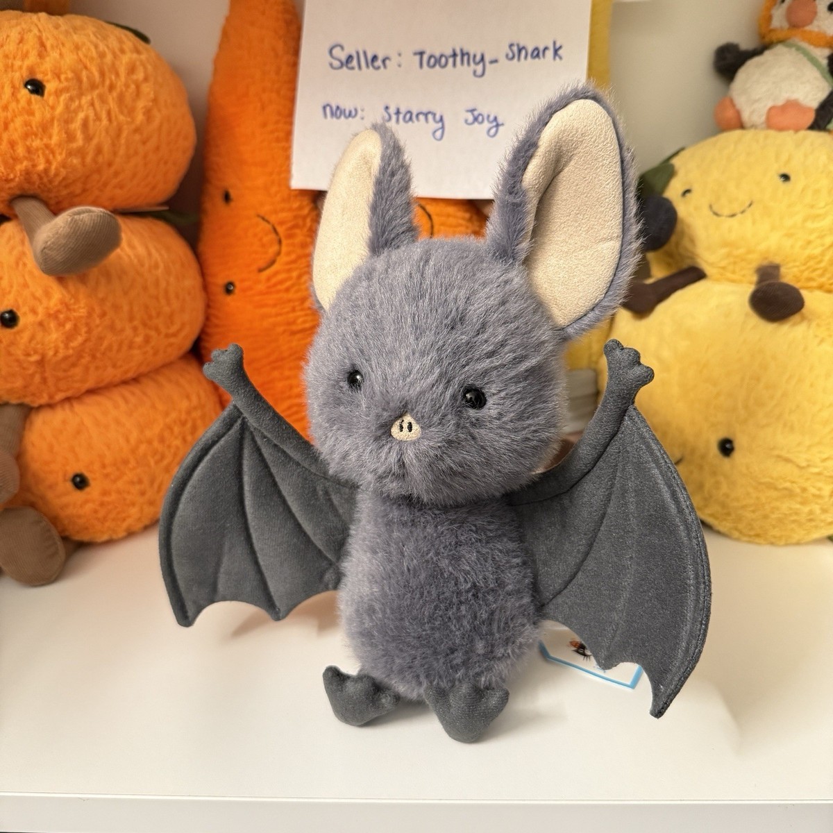 Jellycat Broox Bat New with Tags - 100% Authentic, No Fake - Fast