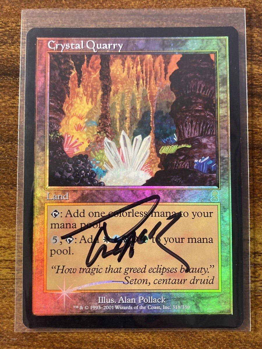 MTG✨Artist Signed CRYSTAL QUARRY FOIL✨Odyssey NM/MINT RARE Land