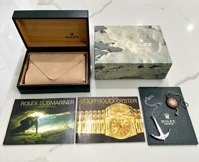 GENUINE Vintage Rolex Submariner 16613 Watch Box Booklet FULL SET