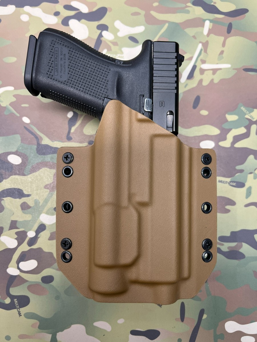 Coyote Tan Kydex Holster for Glock 19 GEN 5 Threaded Barrel