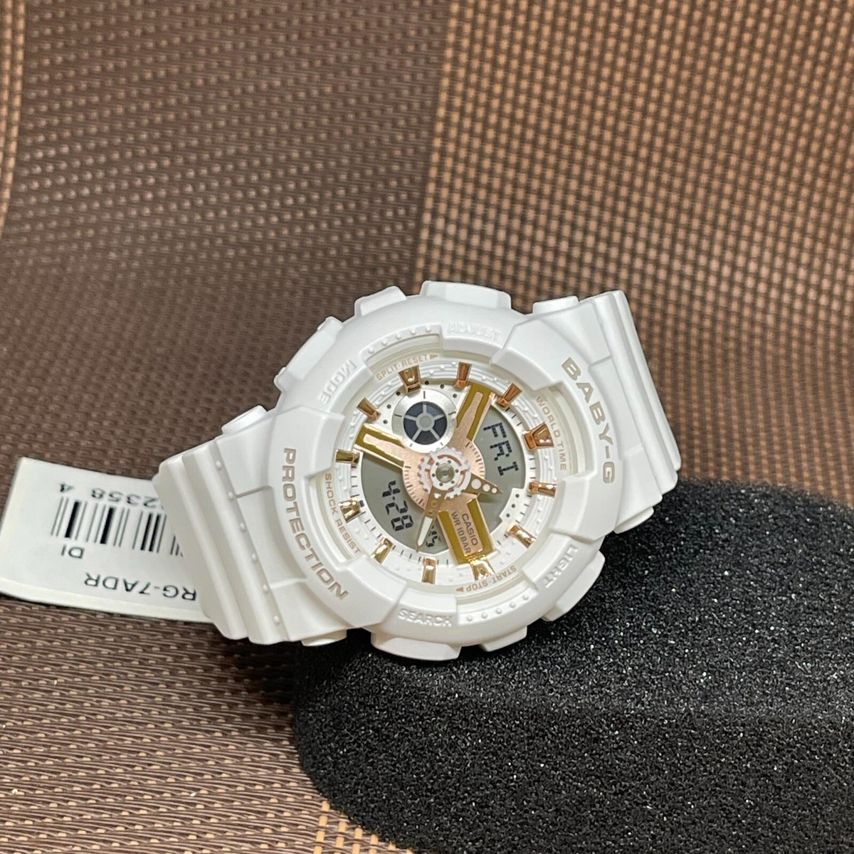 Casio Baby-G BA-110XRG-7A White Resin Analog Digital Ladies Sport