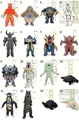 RARE VINTAGE ULTRAMAN KAIJU MONSTER ALIEN SOFT VINYL FIGURE NO 1