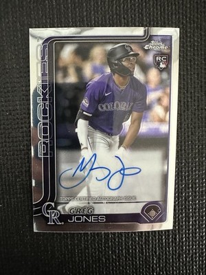 2025 Topps Chrome Greg Jones Auto (RC) #RA-GJ Colorado Rockies | eBay