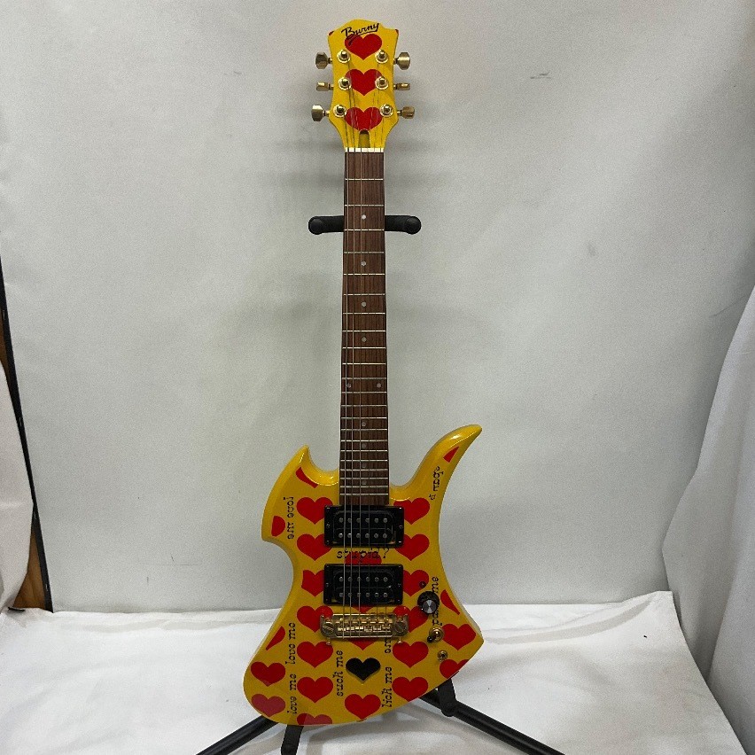 Electric Guitar Burny YH-JR Mini Yellow Heart with Soft Case | eBay