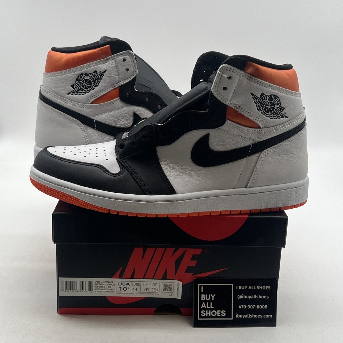 Size 10.5 - Jordan 1 Retro High Electro Orange for sale online | eBay