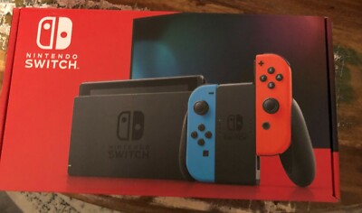 2020 Nintendo Switch with Neon Blue and Neon Red Joy‑Con 32GB