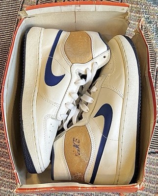 Deadstock 1984 Nike SkyForce High White/Blue 80's Size 9.5 New w