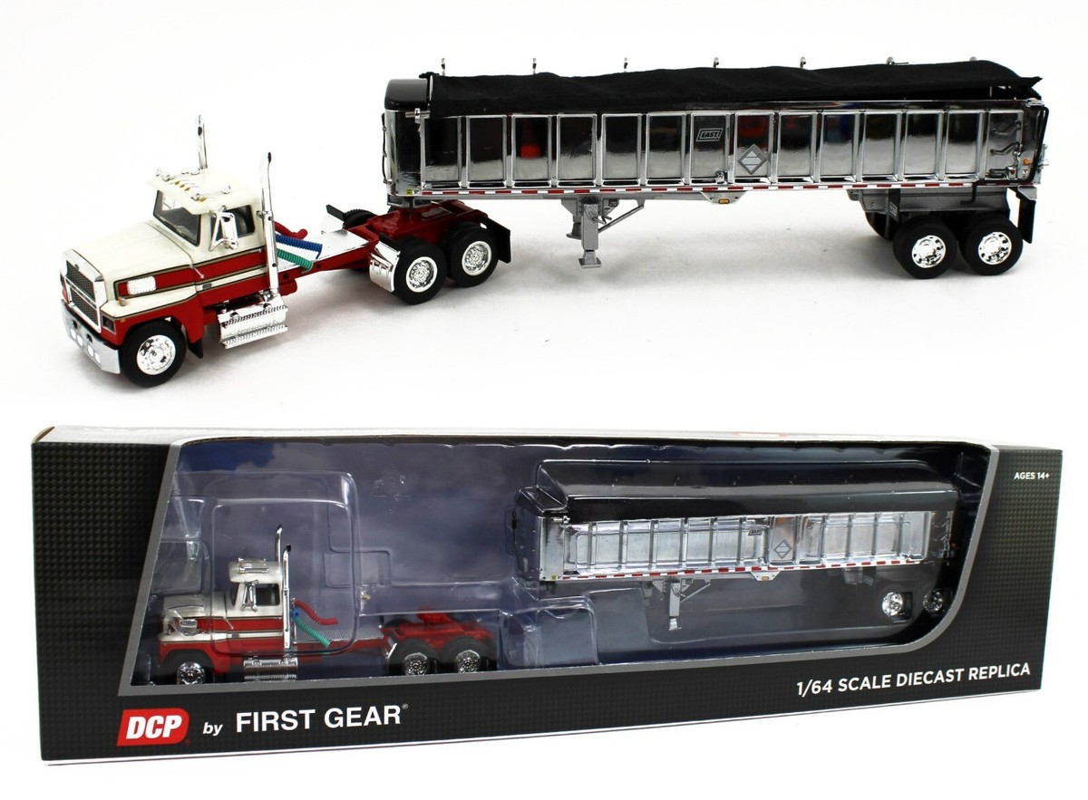 DCP 1:64 *RED & WHITE* FORD LTL 9000 Day Cab w/CHROME East End