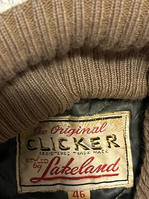 Vintage LAKELAND CLICKER Browl Wool Car Club PHARAOH Coat 1950s