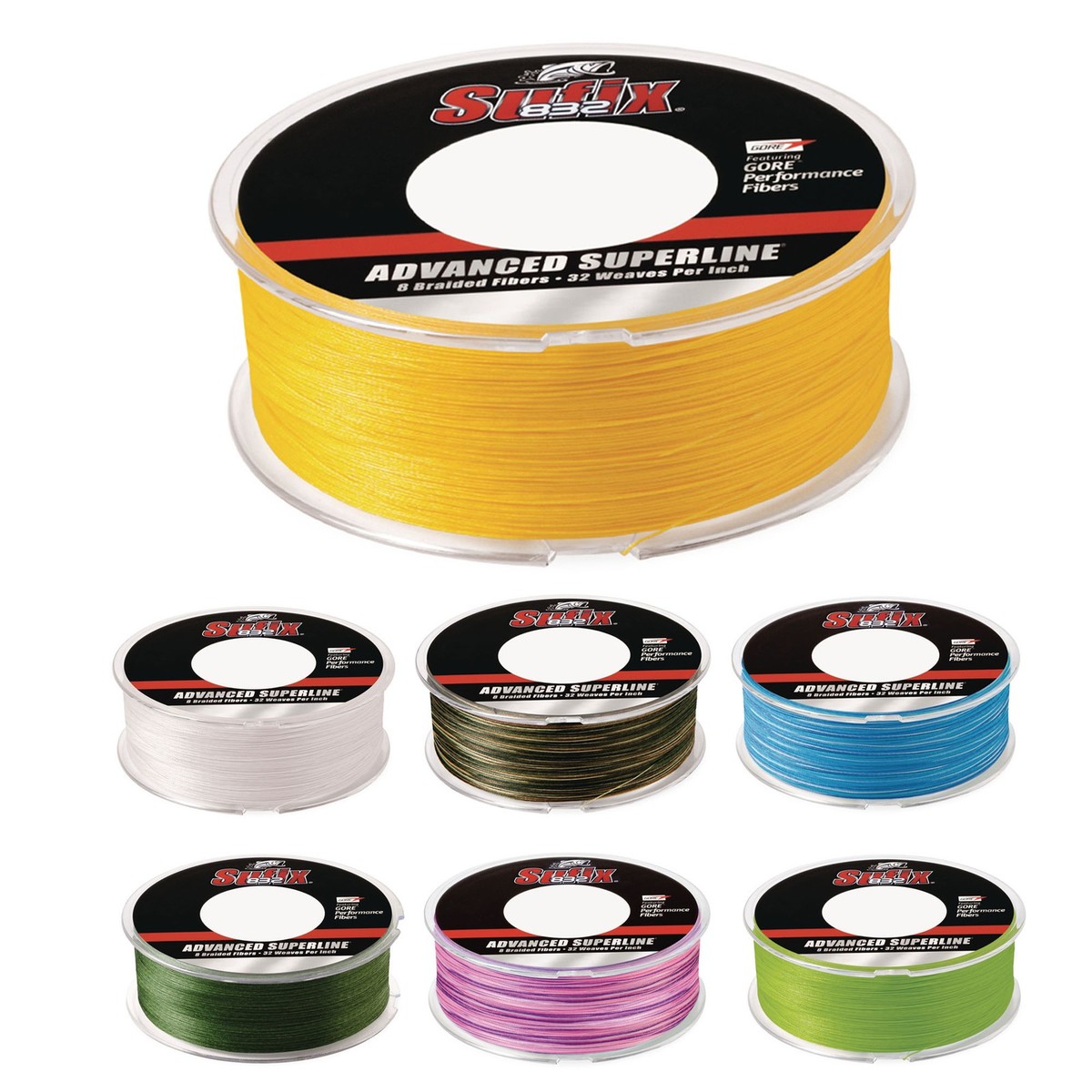 Sufix 832 Advanced Superline Braid Fishing Line 600 Yard Spool