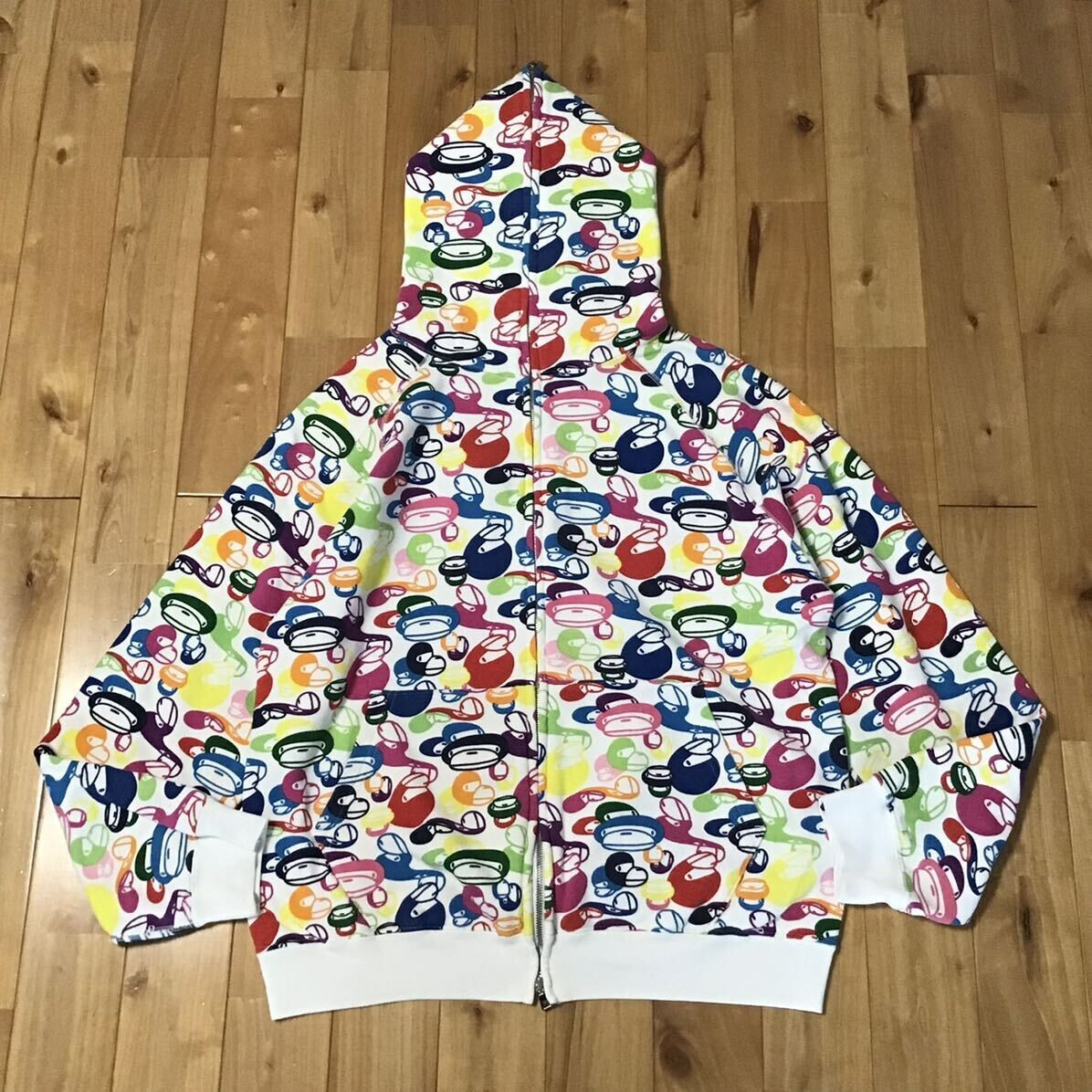BAPE Milo Multi camo Full Zip Hoodie a bathing ape NIGO Size M | eBay