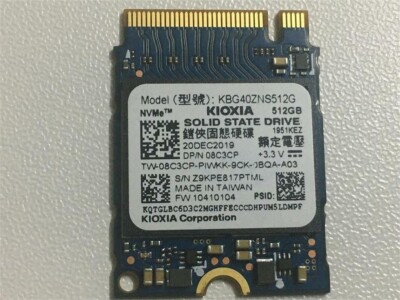 KIOXIA Toshiba KBG40ZNS512G 512GB SSD PCIe3.0x4 NVMe M.2 2230