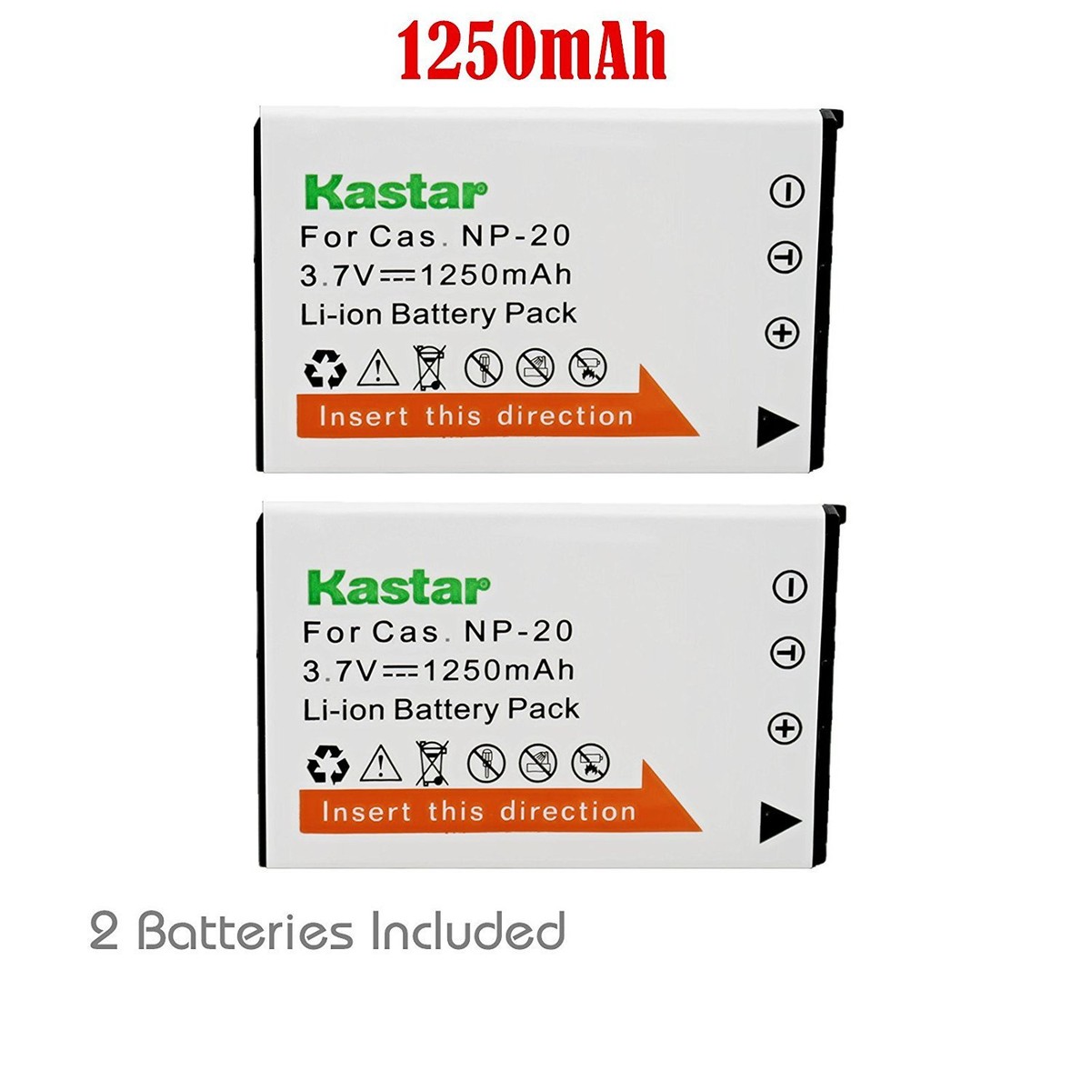 2x Kastar Battery for Casio NP-20 Exilim EX-Z75 EX-Z77 | eBay