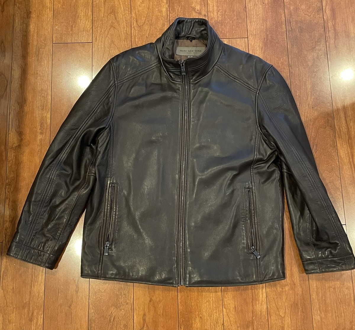 Marc New York Andrew Marc Size Medium Leather Jacket Brown 54163