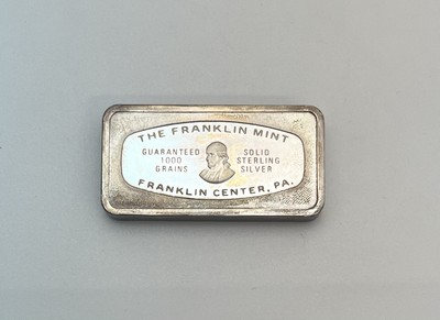1971 Christmas Ingot Franklin Mint 1000 Grains 2.1 ozt .925