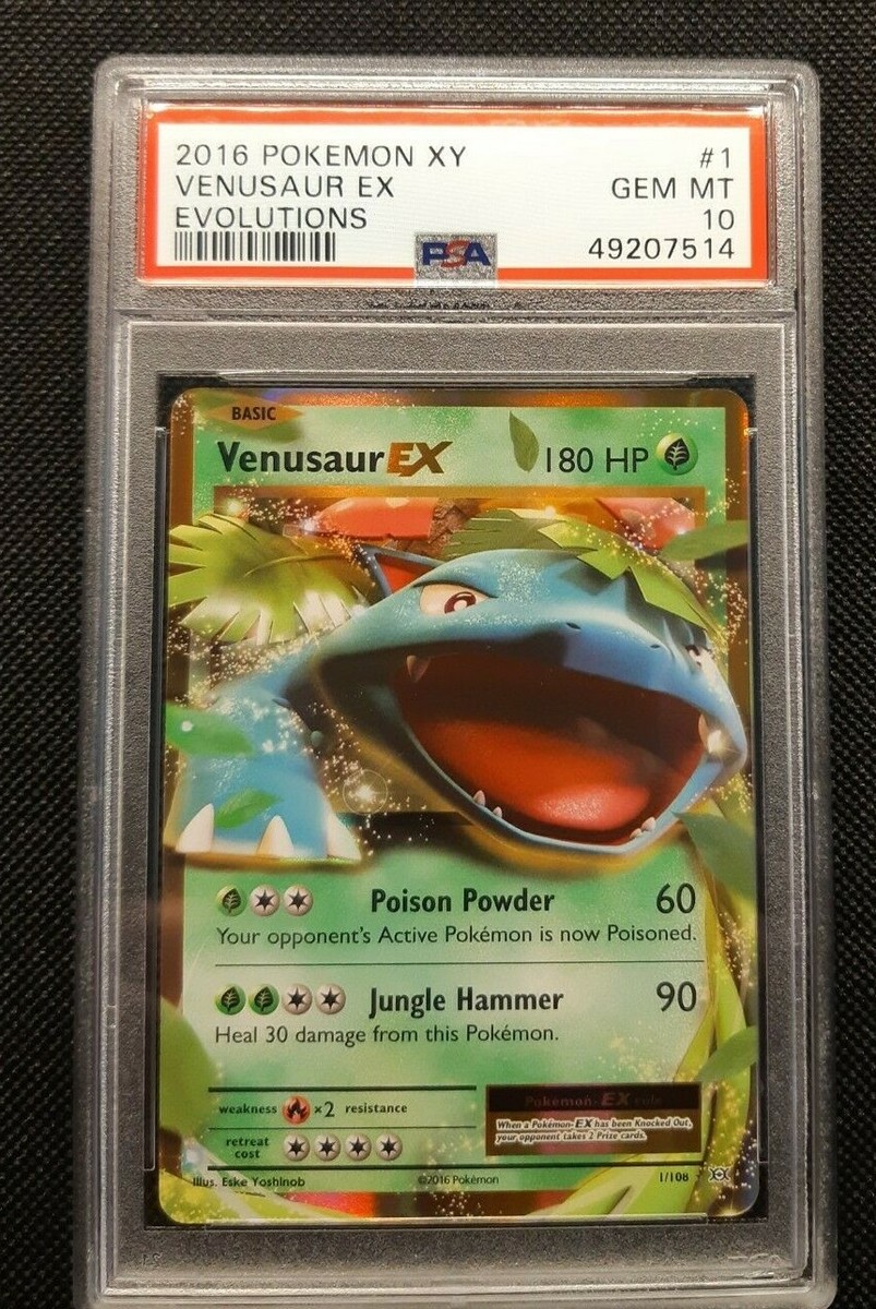 2016 POKEMON XY EVOLUTIONS VENUSAUR EX 1/108 PSA 10 GEM MINT | eBay