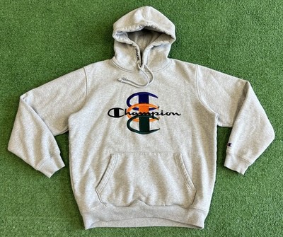 Supreme Champion Stacked C Hooded Sweatshirt Heather Grey Size