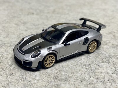 MiniGT Porsche 911 GT2 RS Weissach Package GT Silver Metallic LHD