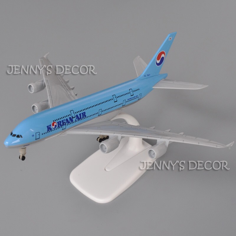 1:400 Scale Diecast Metal Model Plane Toy Airbus A380 Korean Air