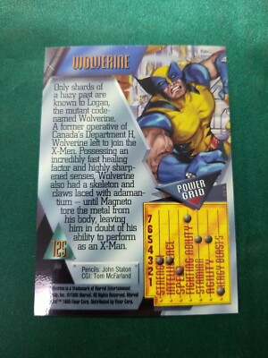 1995 Marvel Metal Card - #125 Wolverine - MCU - X-Men | eBay