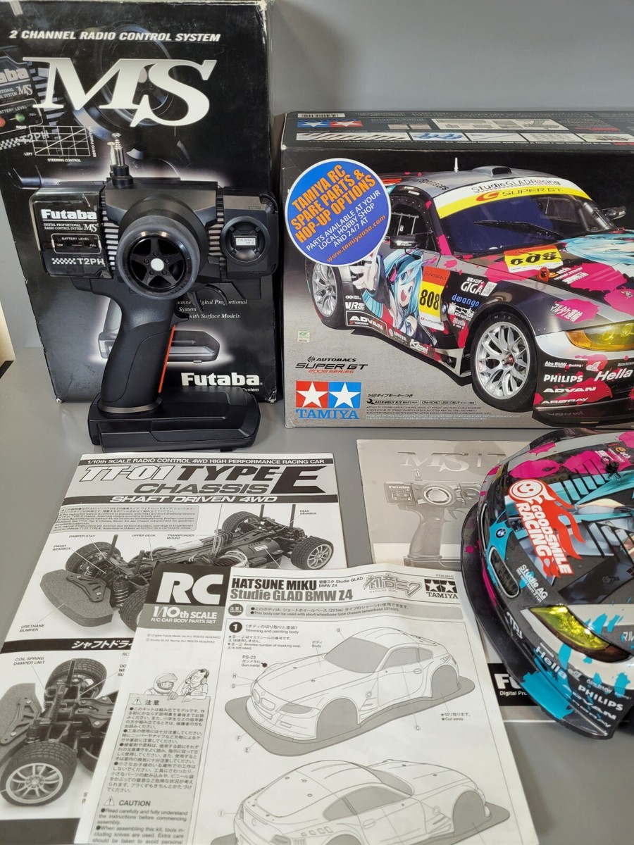 Tamiya 1/10 RC Hatsune Miku Studie Glad BMW Z4 w/ESC LED TT01