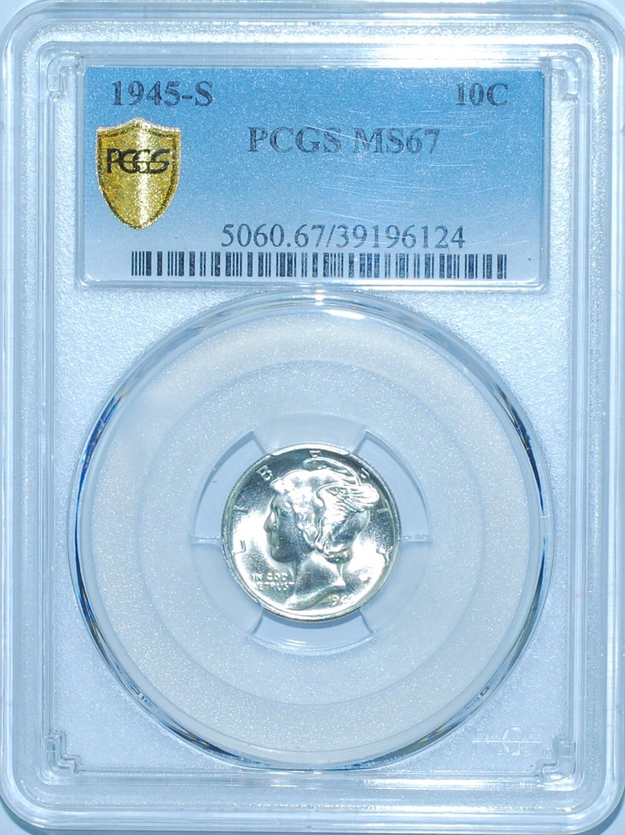 1945 S PCGS MS67 Trumpet Tail S Mercury Dime | eBay