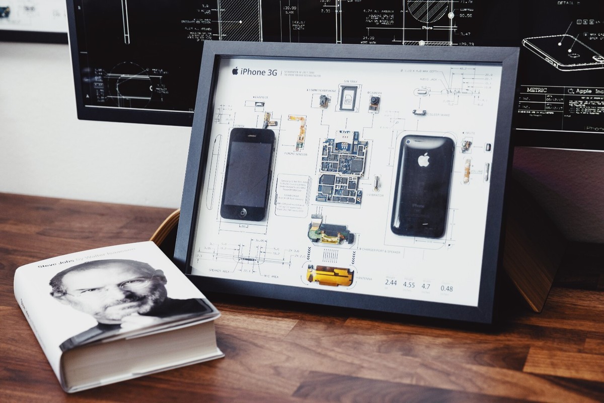 Disassembled iPhone 3G Teardown With Frame, Deconstructed iPhone