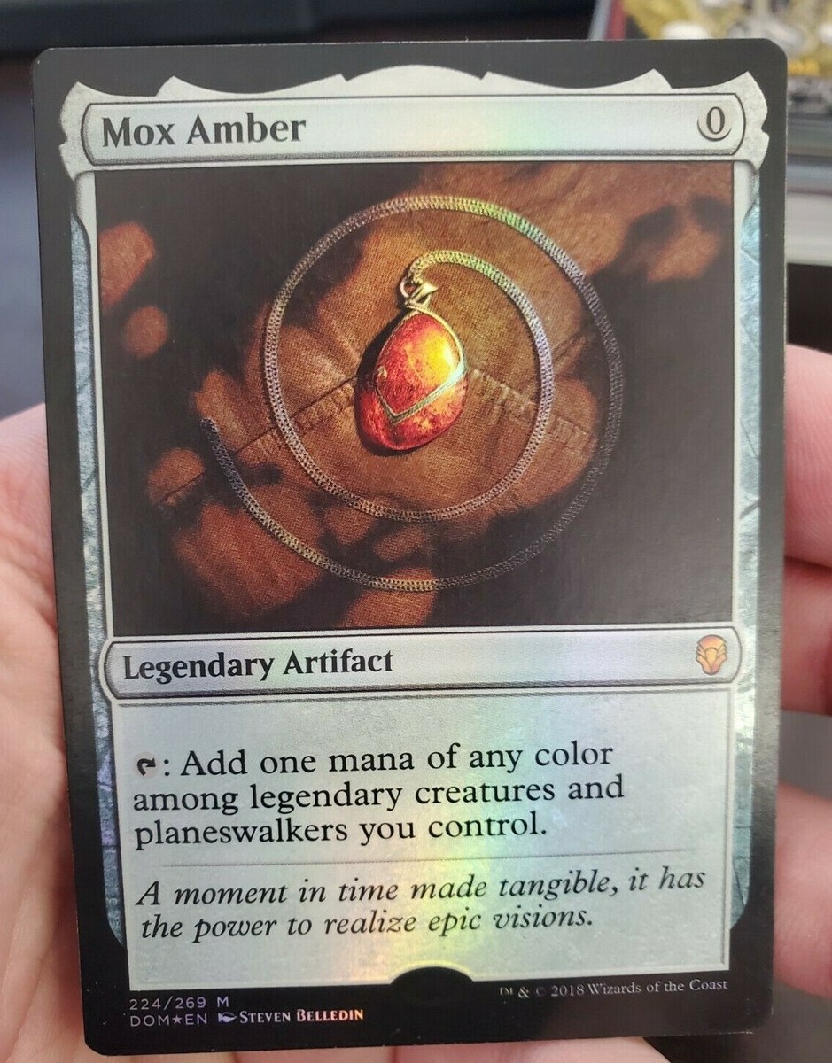 MTG Mox Amber 224/269 Foil MISPRINT / ERROR Dominaria Mythic