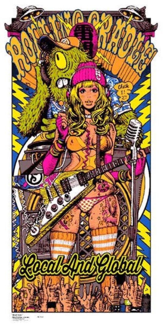 Rockin'Jelly Bean silk screen Poster ROLLING CRADlE THUNDER SOUND