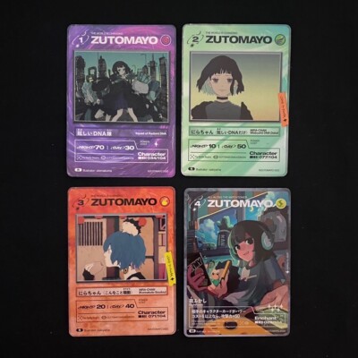 ZUTOMAYO CARD set of 4 ZTMY Nira chan Uniguri Mabushii DNA Dake