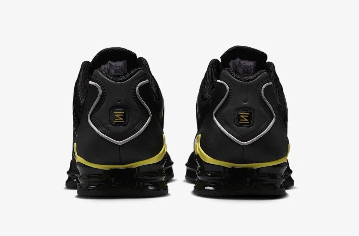 Nike Shox TL Black Dynamic Yellow Metallic Silver CN0151-002 Men's
