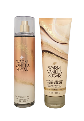 Bath & Body Works WARM VANILLA SUGAR Fragrance Body Mist & Body
