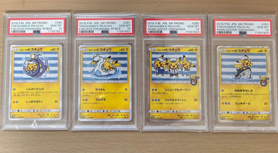 PSA10 Pokemon Card Japanese Yokohama Pikachu Comp Set consecutive