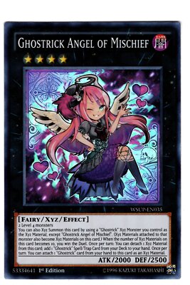 Yugioh 1X Ghostrick Angel of MIschief - Super Rare - 1st Edition