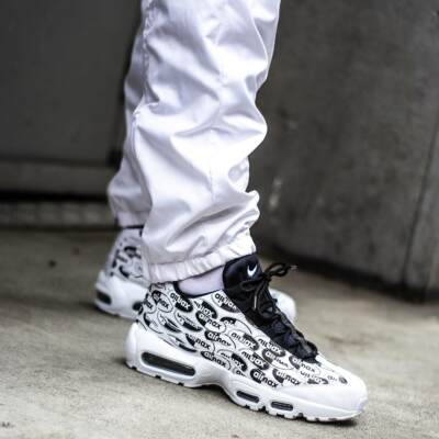 Nike Air Max 95 QS All Over Logo Pack White Black JDI 538416-103
