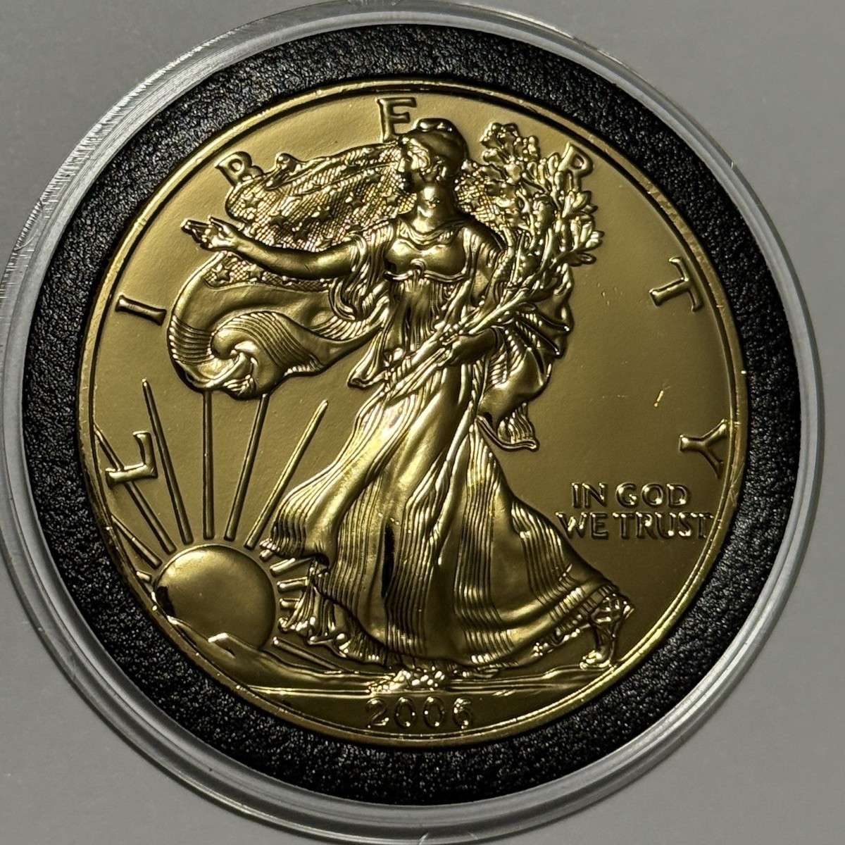 2006 ASE 24k Gold Gilded American Eagle Coin 1 Troy Oz .999 Fine