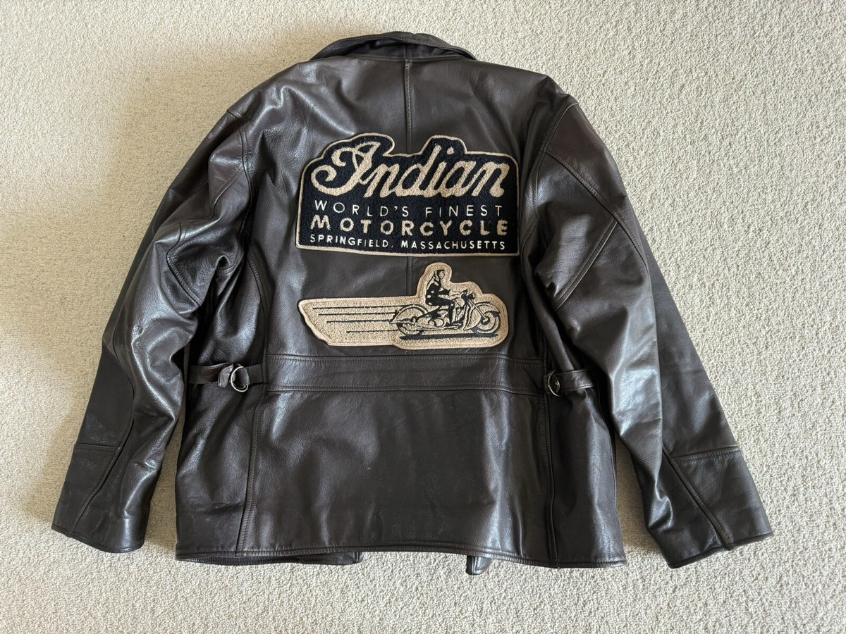 Indian Motorcycle Jacket Vintage Racing Jacket Leather Racing