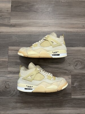 Size 9 - Jordan 4 SP x Off-White Mid Sail W (Size 9 Women/7.5 Men