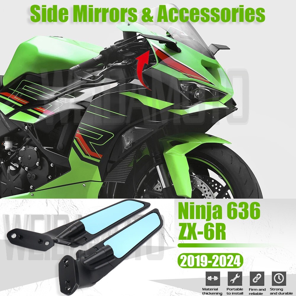ZX-6R 2025 Motorcycle Rear View Mirrors For Kawasaki Ninja 636 ZX